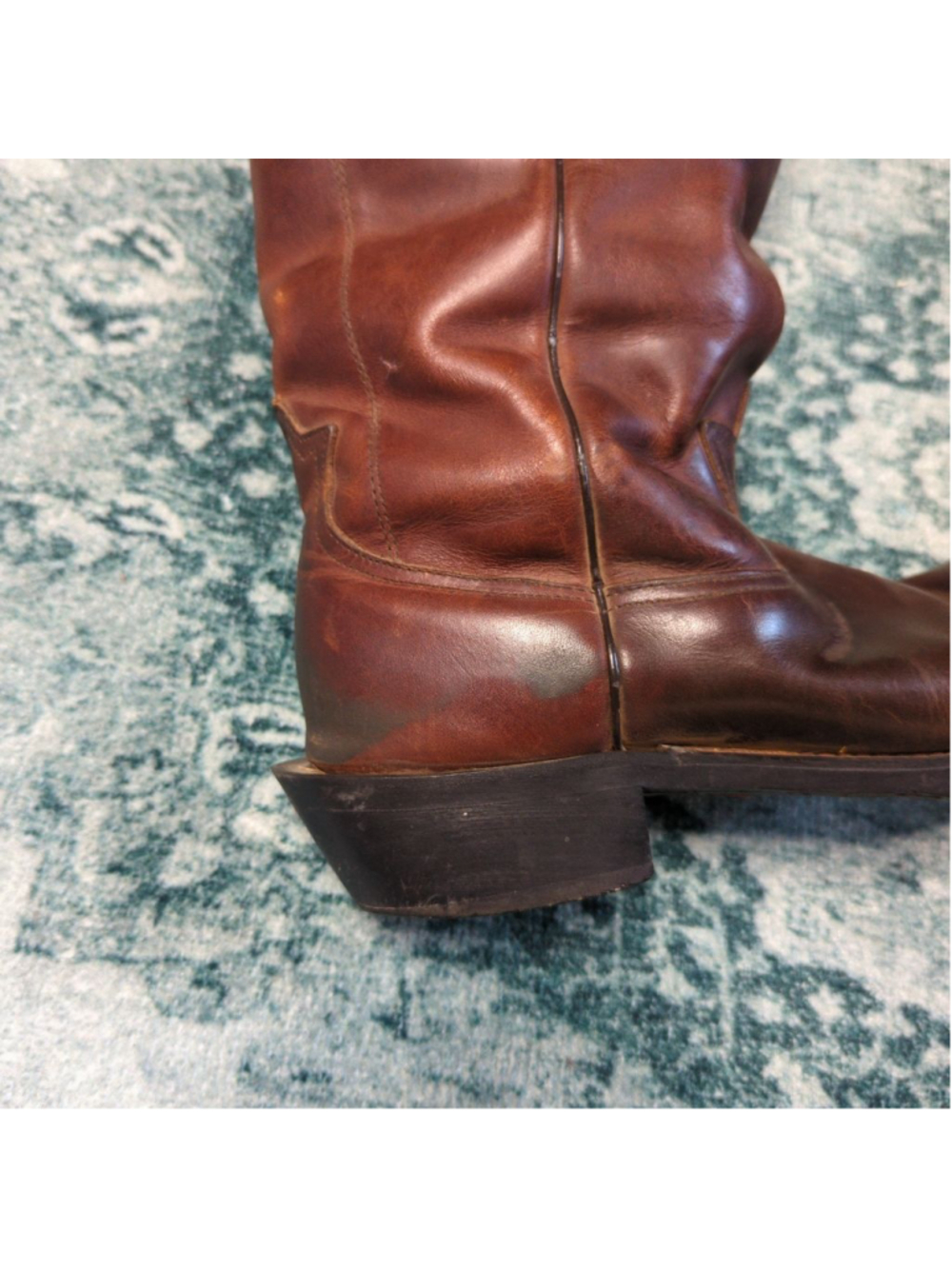Vintage Durango Western Mule Ear Tall Slouch Boots - Men’s 9 / Women's 11 - Picture 14 of 16